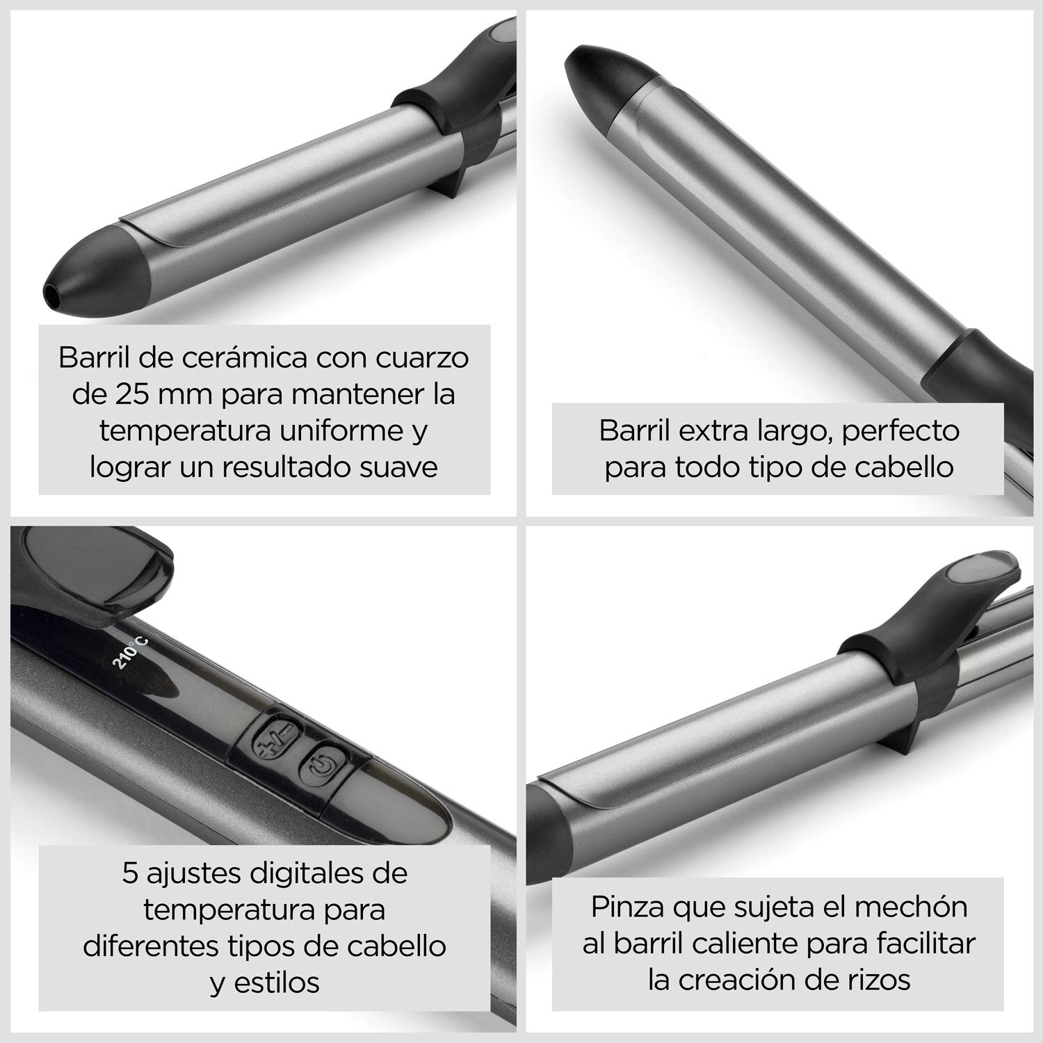 Tenacilla de pelo Xanadu de 25 mm &ndash; Rizos y ondas sin esfuerzo